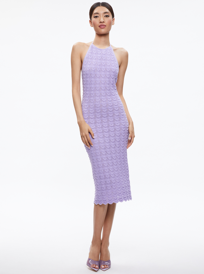 JONE CROCHET HALTER DRESS - SOLSTICE image 4 - Alice And Olivia