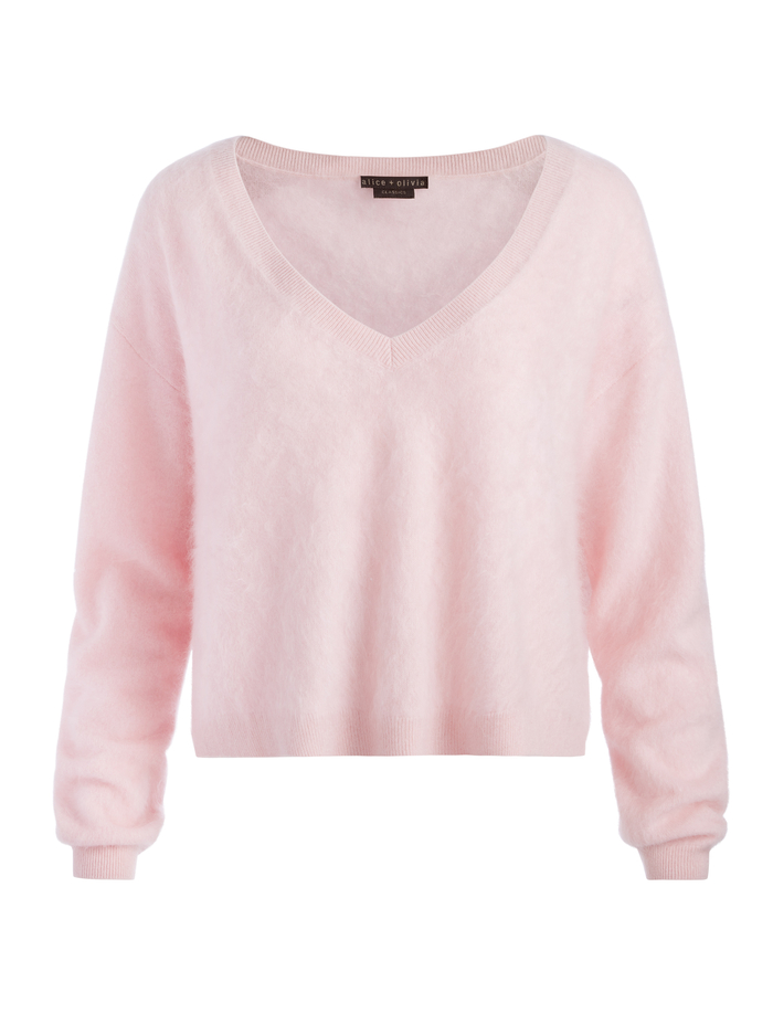 WILLIAMS CASHMERE PULLOVER - SHELL PINK image 5 - Alice And Olivia