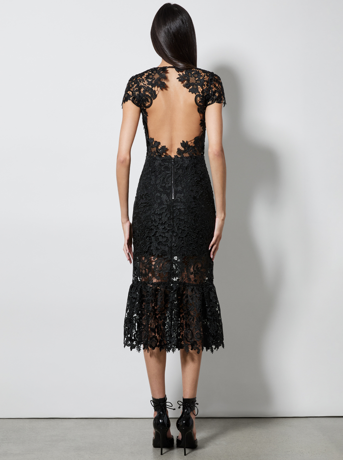 CLOVER OPEN BACK DRESS - BLACK image 1 - Alice And Olivia