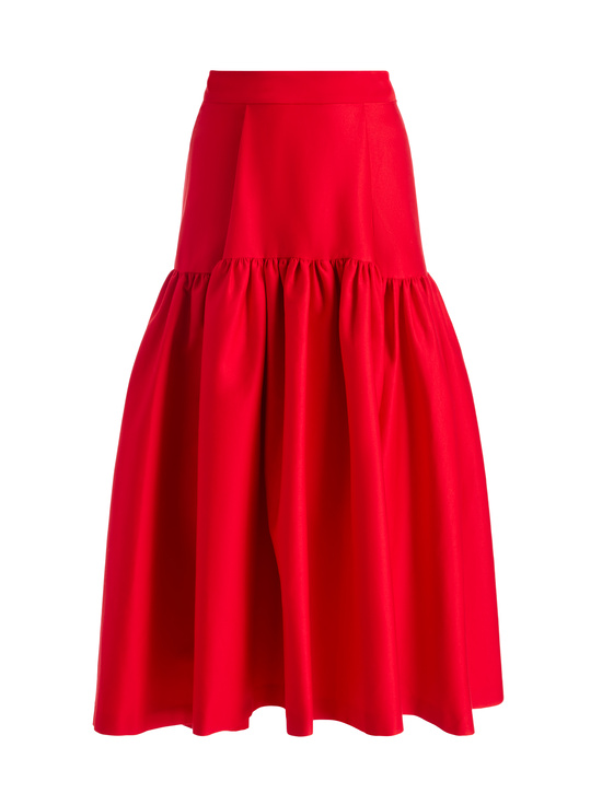 BRIGHT RUBY-DIANA MIDI SKIRT