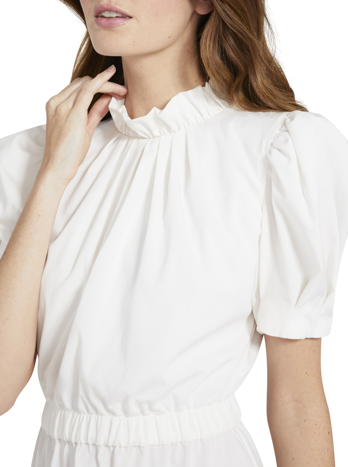 VIDA PUFF SLEEVE MINI DRESS - WHITE image 3 - Alice And Olivia