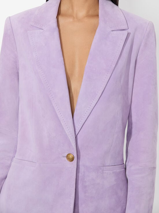 DARK LILAC-HADLIE SUEDE BLAZER