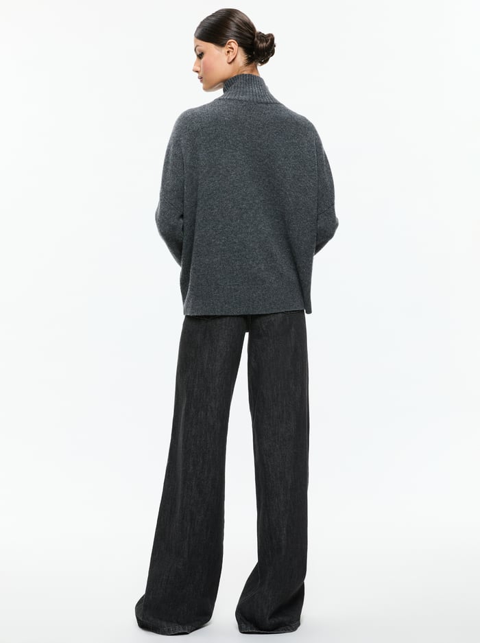 BARBRA TURTLENECK - CHARCOAL HEATHER image 2 - Alice And Olivia