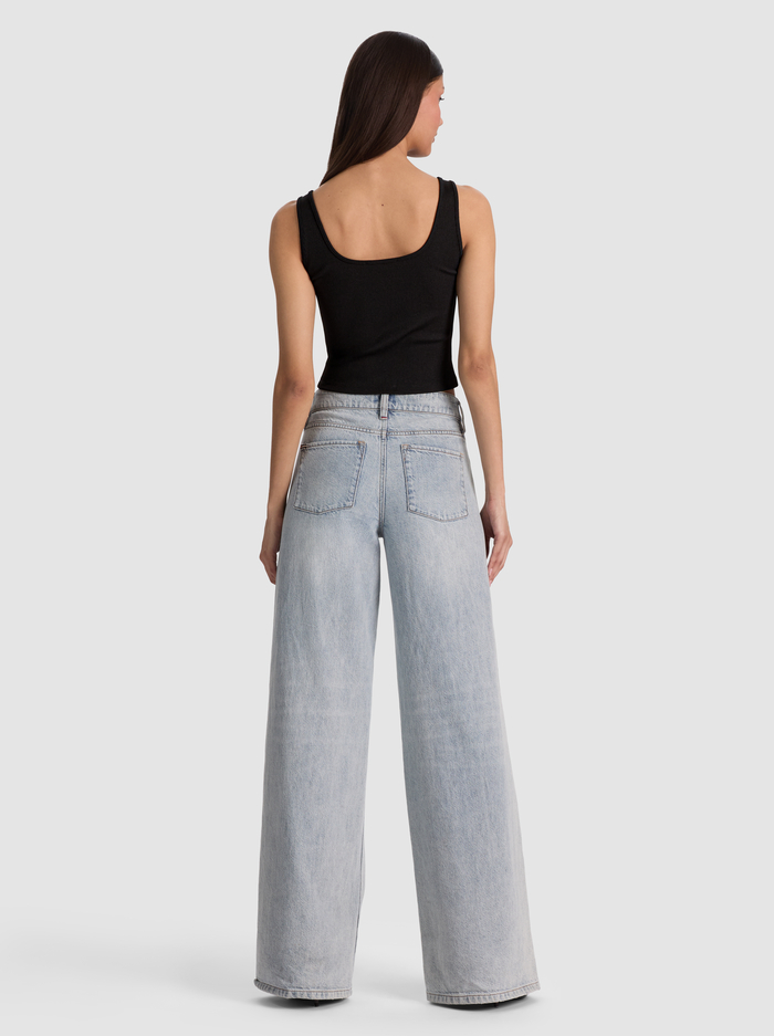 DARYN RIBBED TANK - BLACK image 2 - ALICE + OLIVIA