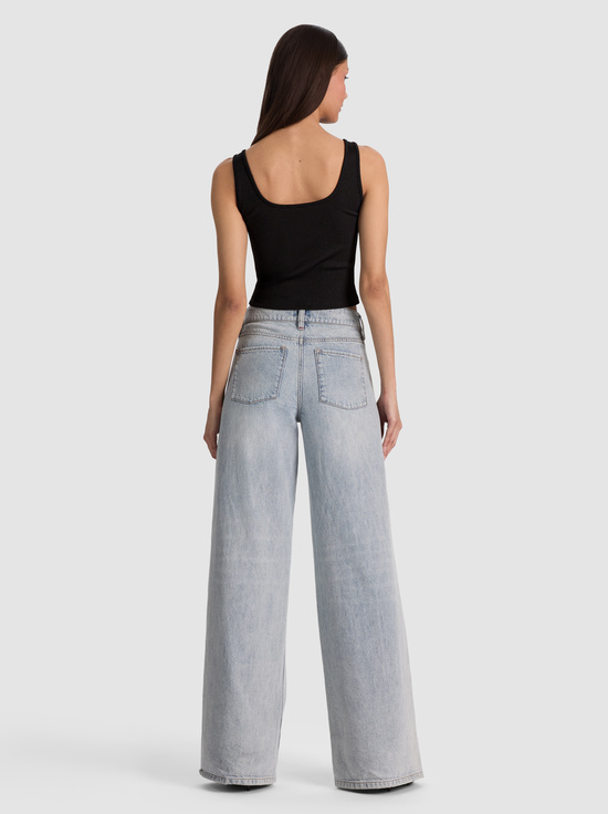 BLACK-DARYN RIBBED TANK