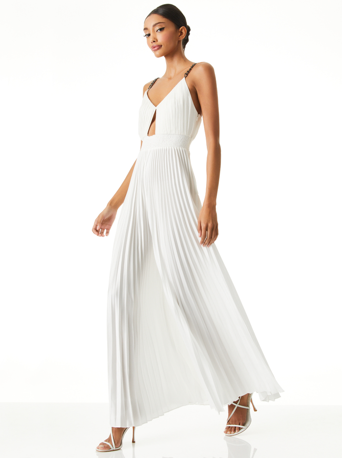 GLORIA CHAIN STRAP JUMPSUIT - OFF WHITE image 4 - Alice And Olivia