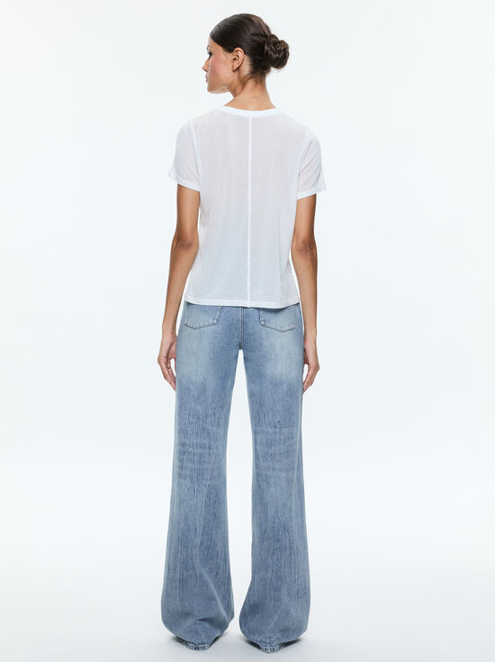 OFF WHITE-CINDY CROPPED TEE