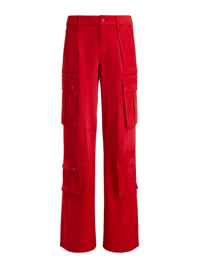 JOETTE LOW RISE CARGO PANT - PERFECT RUBY image 5 - Alice And Olivia