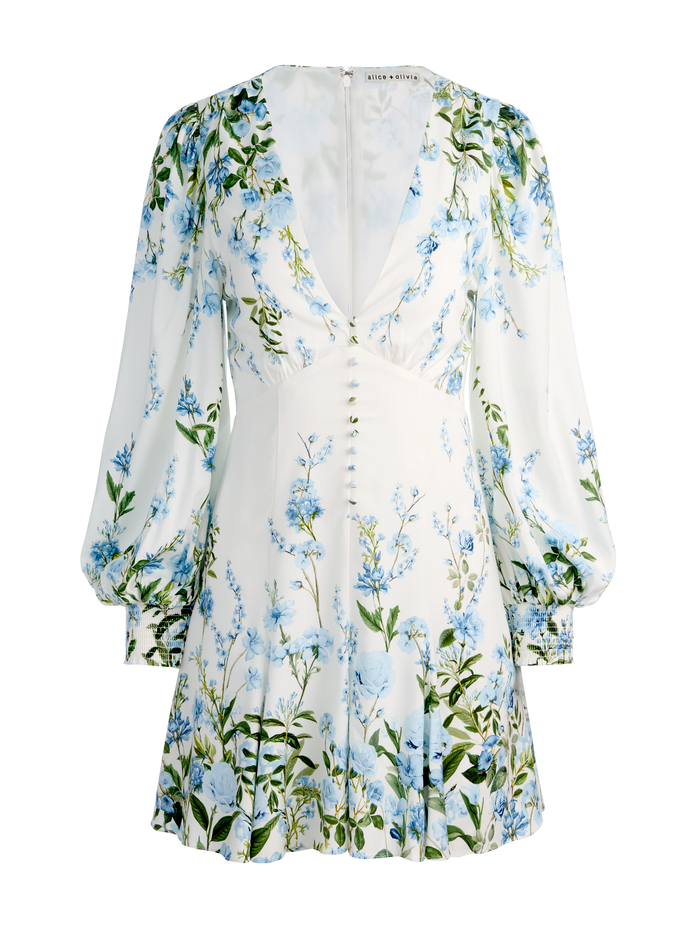 IRENE MINI DRESS - FRESH AIR CAROLINA BLUE image 5 - ALICE + OLIVIA