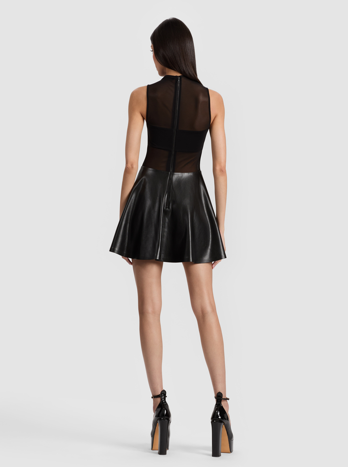 CHARA VEGAN MINI DRESS - BLACK image 2 - Alice And Olivia