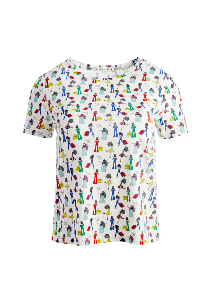 RYLYN CREW NECK TOP - PASSPORT STACE image 5 - Alice And Olivia