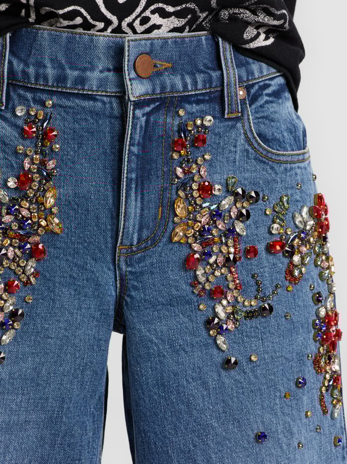 AMAZING EMBELLISHED JEAN - BROOKLYN BLUE image 3 - Alice And Olivia