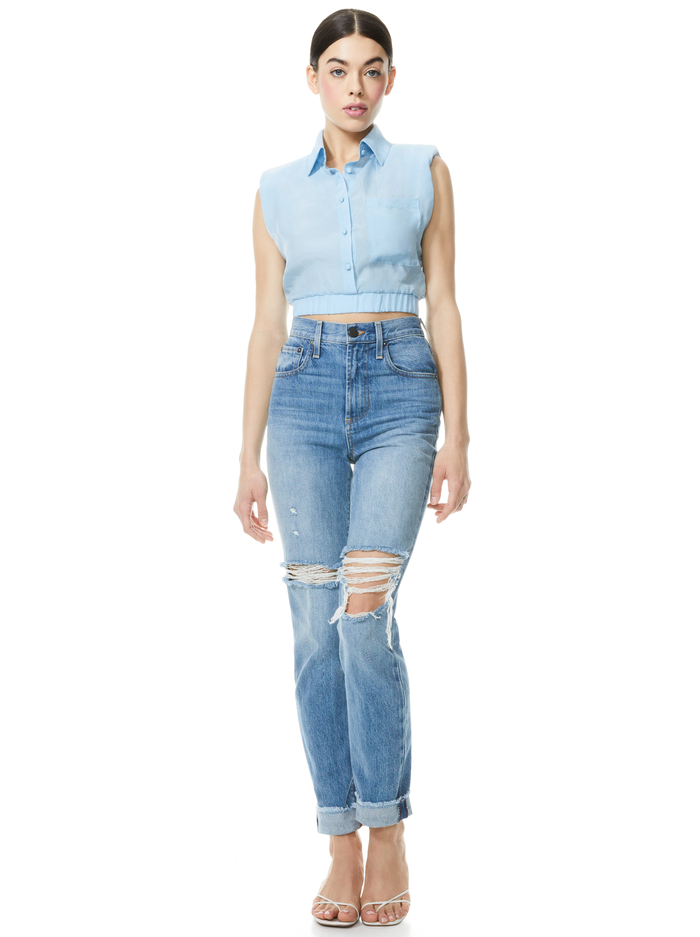 KATERINA HIGH WAIST BAGGY JEAN - BEST INTENTIONS image 7 - Alice And Olivia