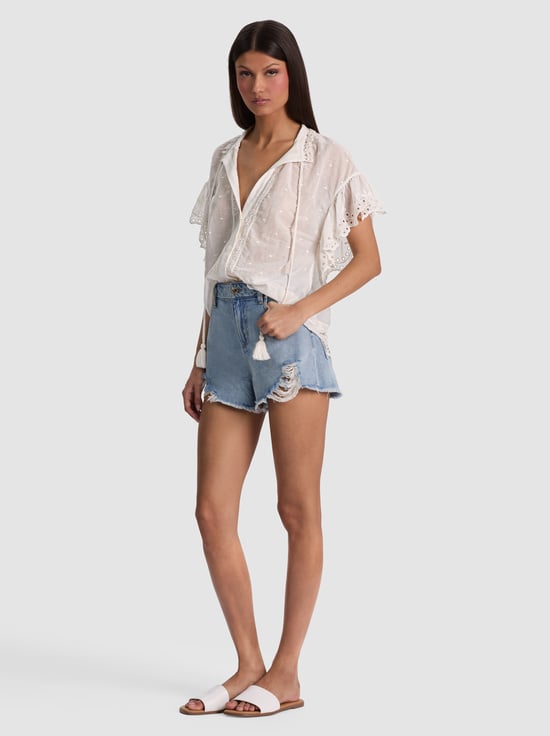 OFF WHITE-JULIUS EMBROIDERED TUNIC TOP