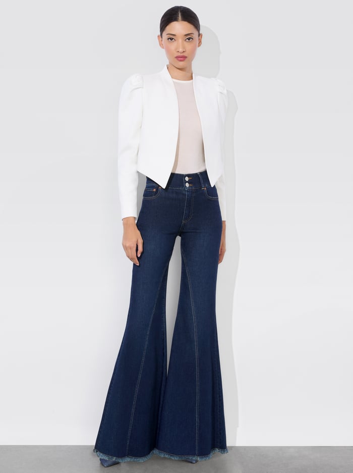 HARVEY PUFF SLEEVE JACKET - OFF WHITE image 4 - Alice And Olivia