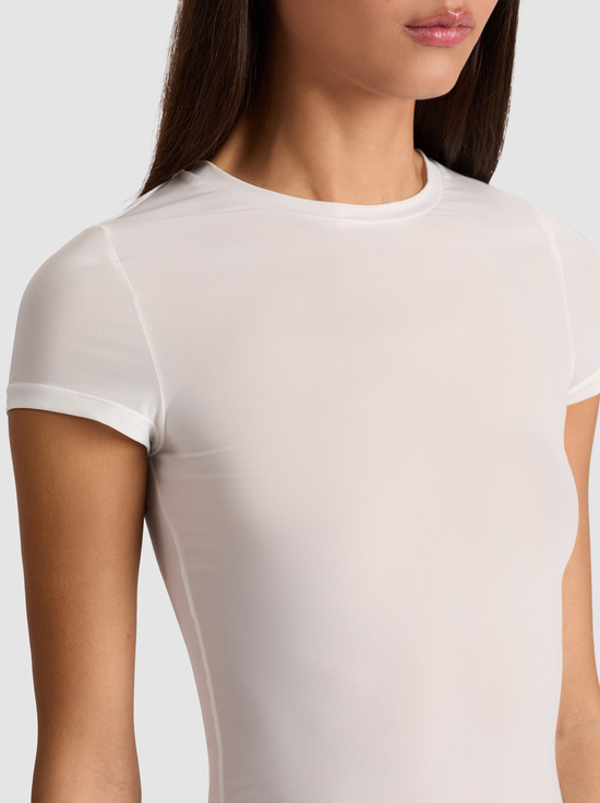 OFF WHITE-HOTTIE SHRUNKEN BABY TEE