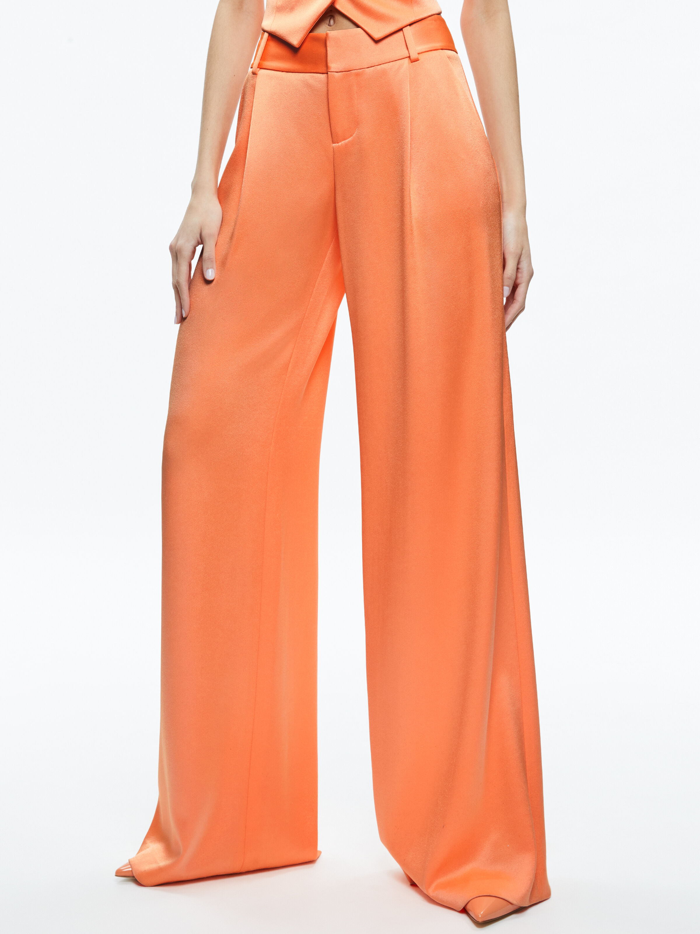 Eric Low Rise Pant In Coral Alice Olivia