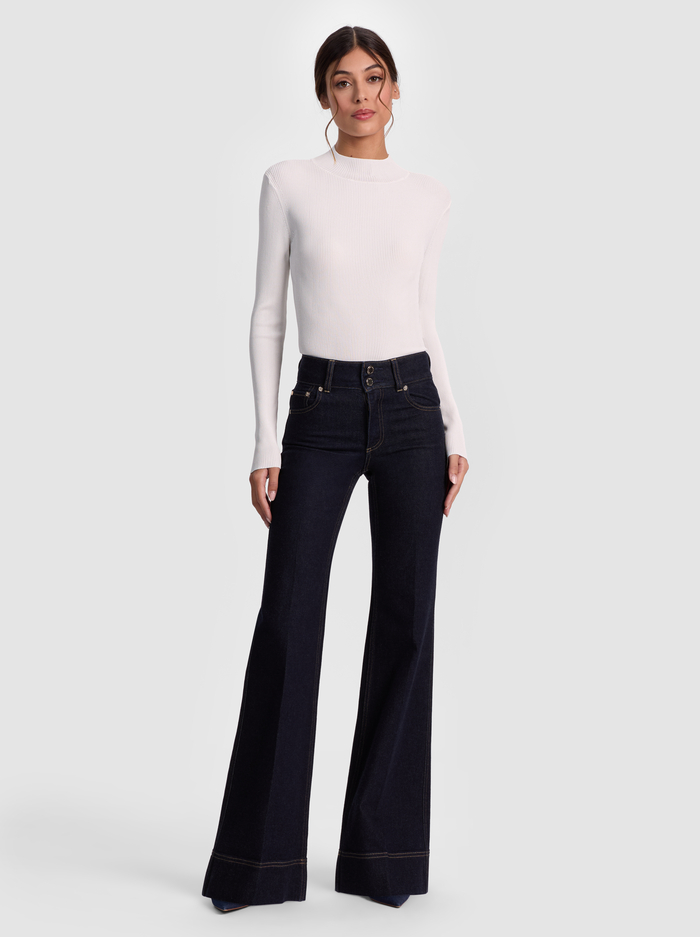 ROBERTA RIBBED TURTLENECK - SOFT WHITE image 1 - ALICE + OLIVIA