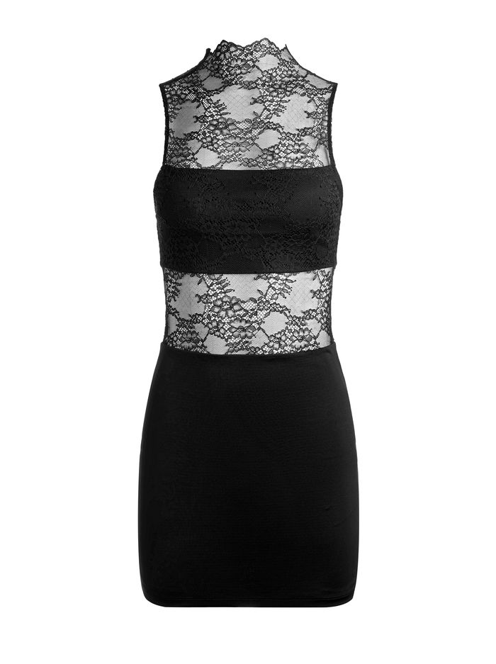 NICHOL LACE MINI DRESS - BLACK image 5 - Alice And Olivia