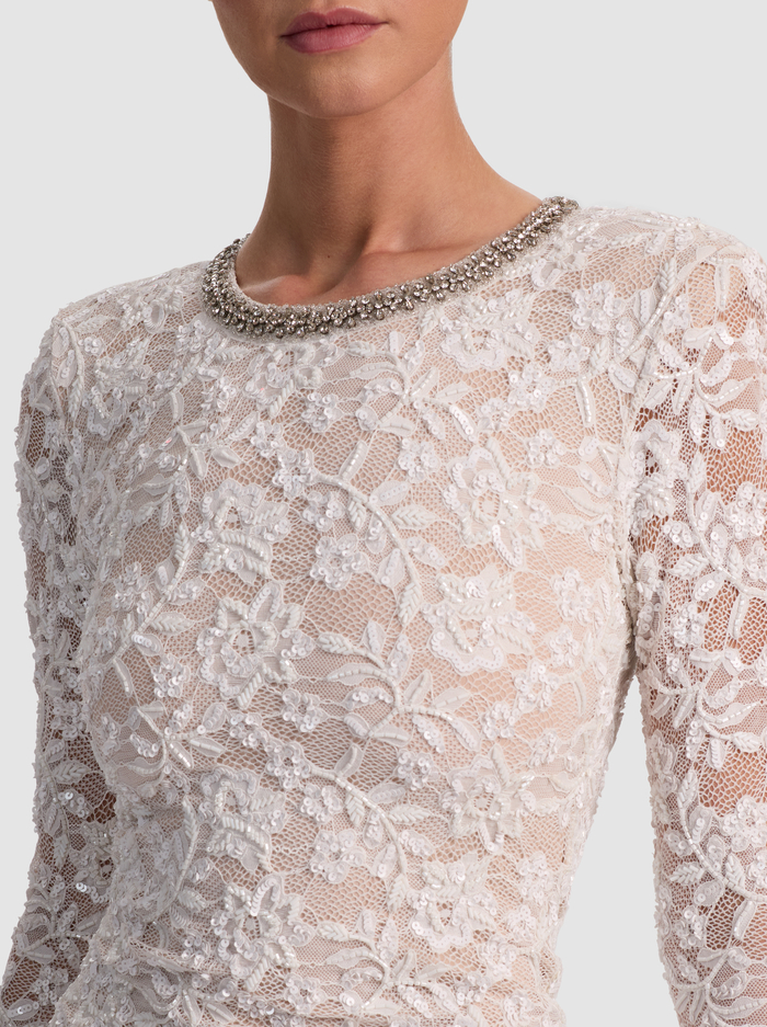 INKA LACE MINI DRESS - OFF WHITE image 1 - ALICE + OLIVIA