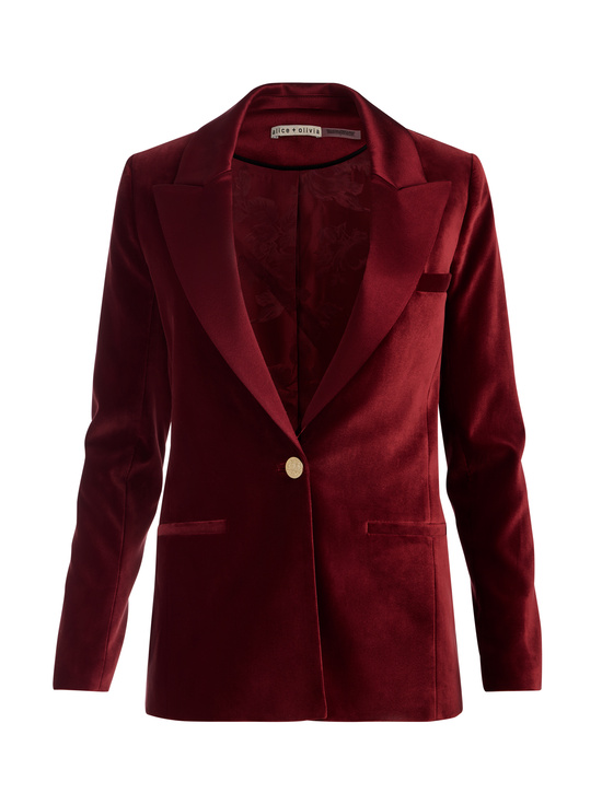 OXBLOOD-SILAS VELVET BLAZER