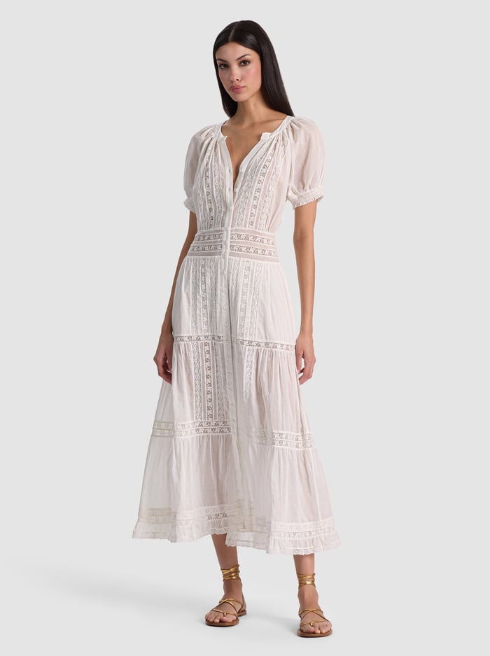 KATHRYN MIDI SHIRT DRESS - OFF WHITE - ALICE + OLIVIA