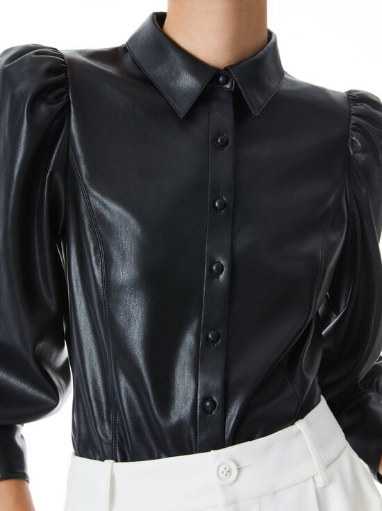BLACK-NADINE VEGAN TOP