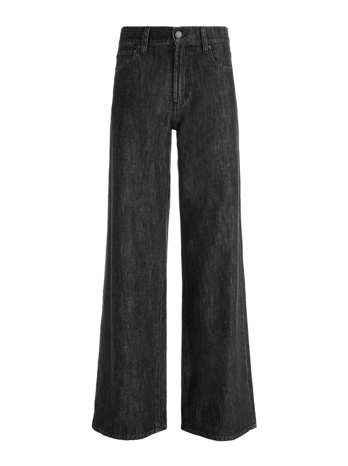 TRISH MID RISE BAGGY JEAN - MAYA SMOOTH BLACK image 5 - Alice And Olivia