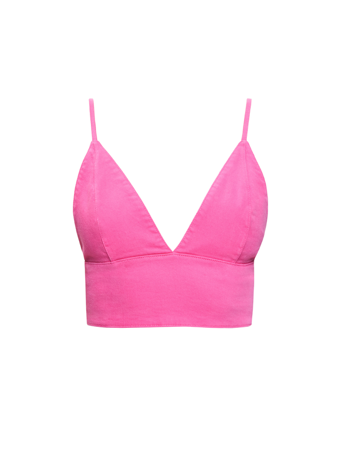 CARLI DENIM BRA TOP - CANDY image 5 - Alice And Olivia
