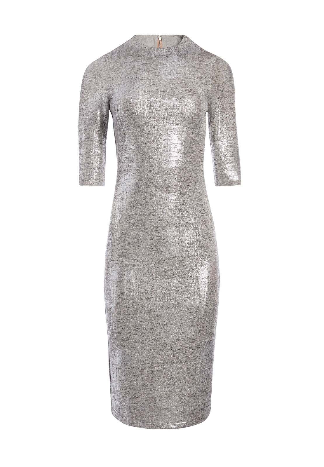 Delora Metallic Fitted Midi Dress Alice Olivia Alice Olivia