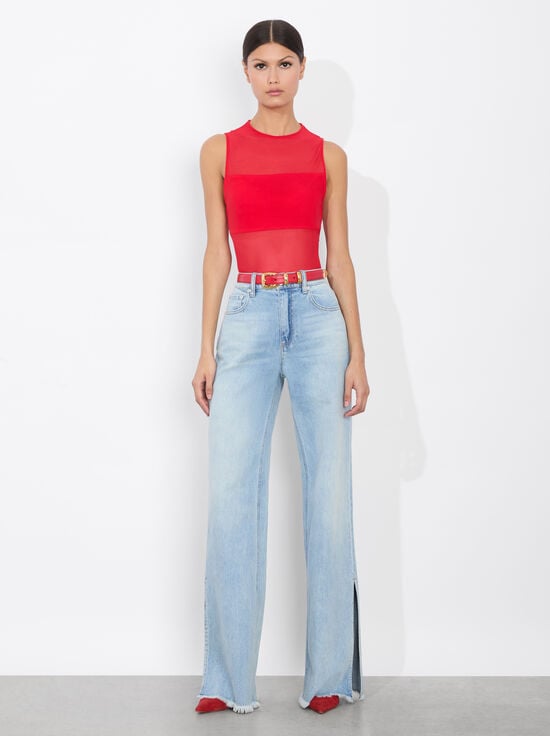 BRIGHT RUBY/GOLD-HAYDEN BUCKLE BELT