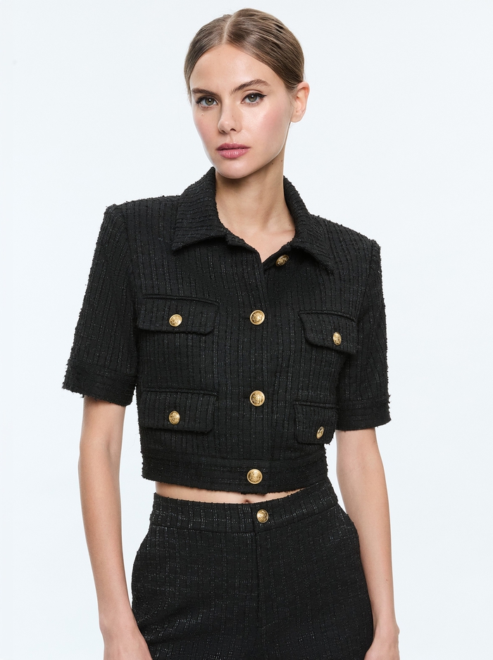 ELLE JACKET - BLACK - Alice And Olivia