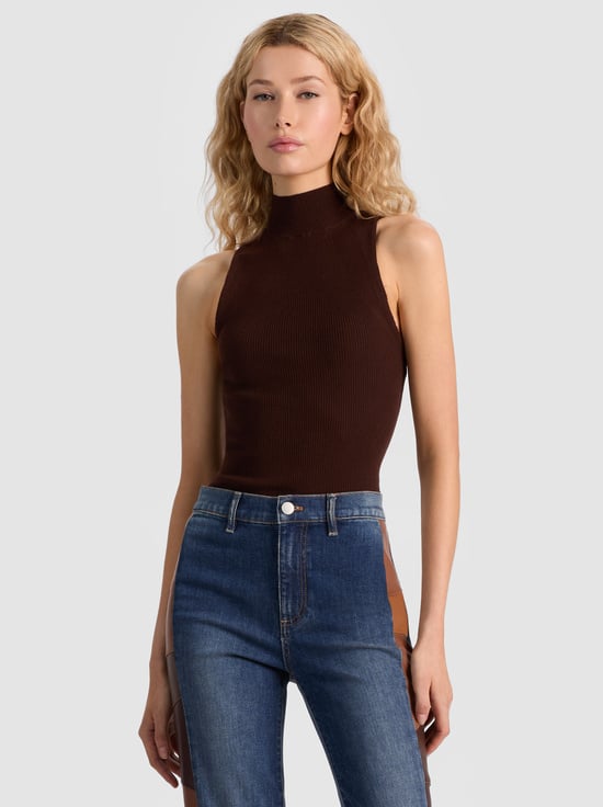 DARK CHOCOLATE-DARCEY KNIT TANK