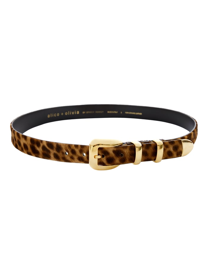 HAYDEN BUCKLE BELT - LEOPARD image 3 - Alice And Olivia