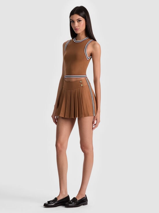 TAN-NOAH SKORT WITH SIDE STRIPE