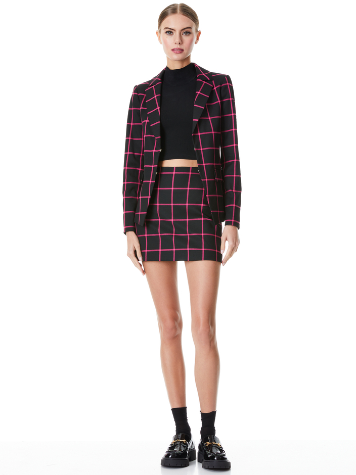 MYA NOTCH COLLAR BLAZER + ELANA MINI SKIRT - 
