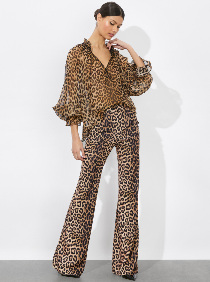 NORAH LEOPARD SILK BLOUSE - CATWALK image 4 - Alice And Olivia