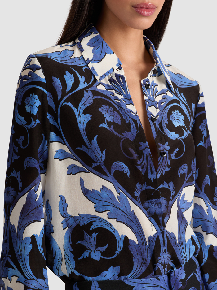 WILLA SILK BLOUSE - REGAL RETREAT image 3 - Alice And Olivia