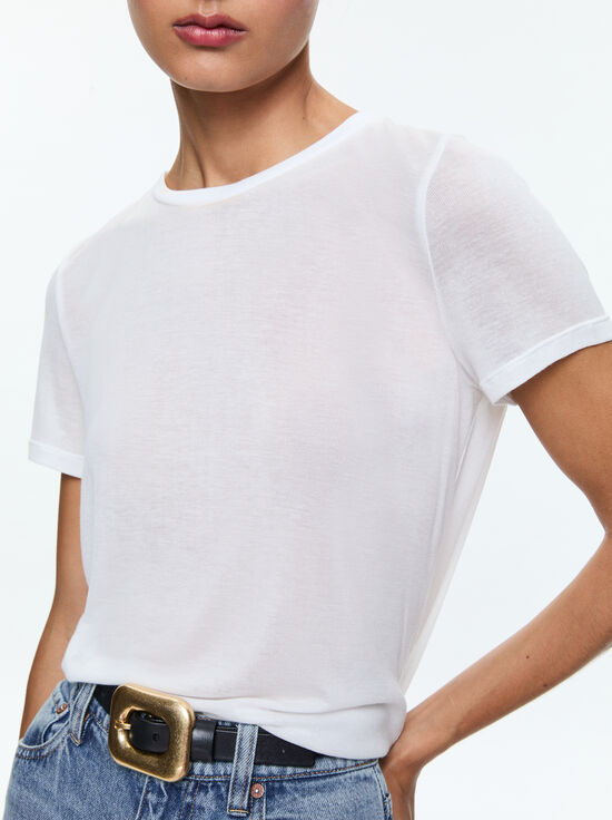 OFF WHITE-CINDY CROPPED TEE