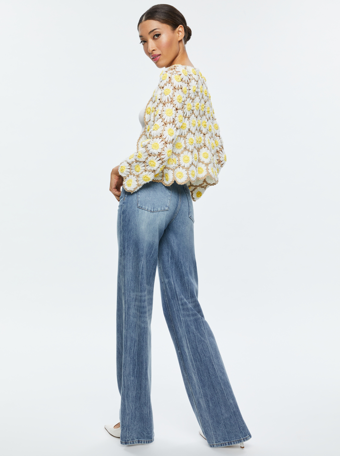 ANDERSON DAISY CROCHET CARDIGAN - MULTI image 2 - Alice And Olivia