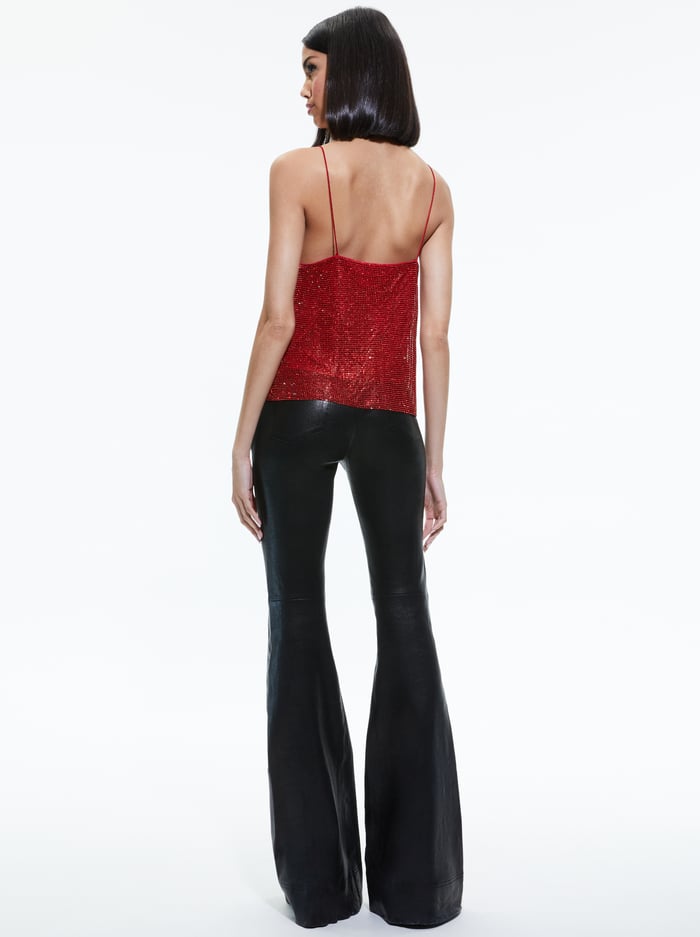 HARMON CRYSTAL TANK - PERFECT RUBY/CHAINMAIL image 1 - Alice And Olivia