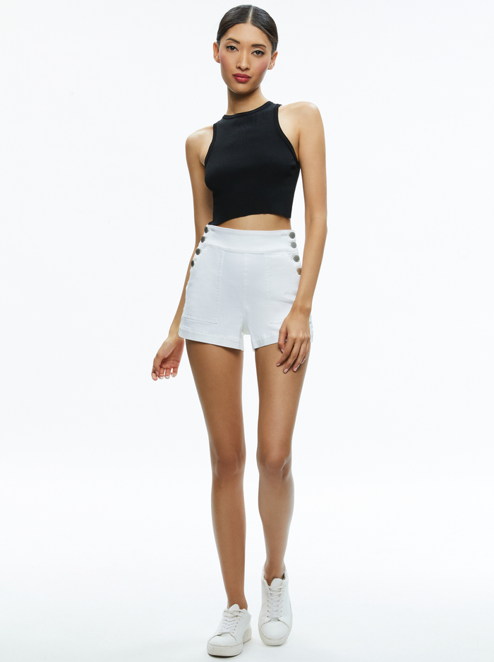 DONALD JEAN SHORT - WHITE image 4 - Alice And Olivia