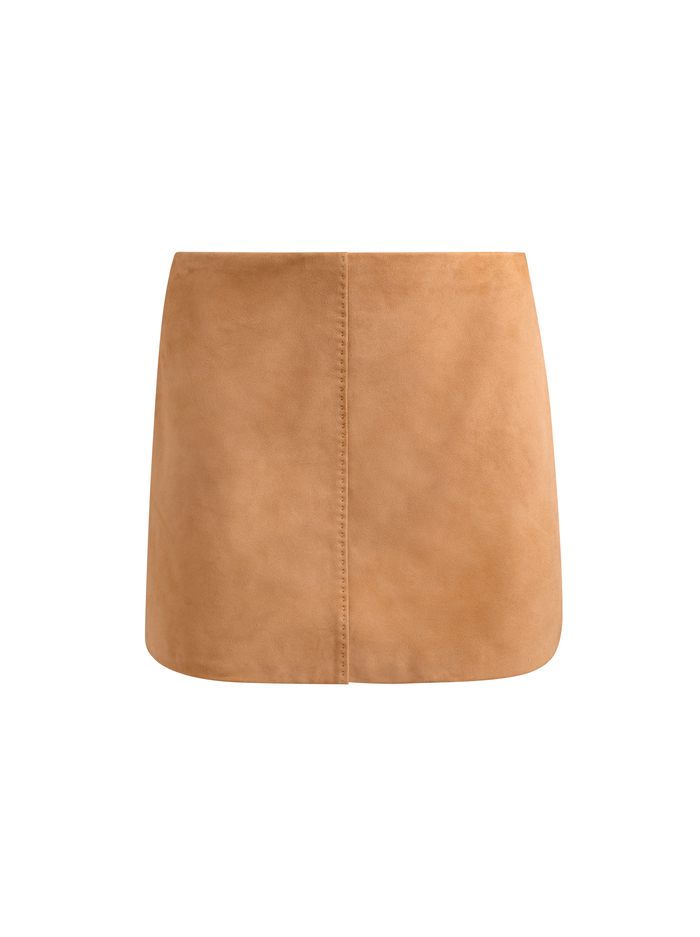 RILEY SUEDE MINI SKIRT - PRALINE image 5 - ALICE + OLIVIA