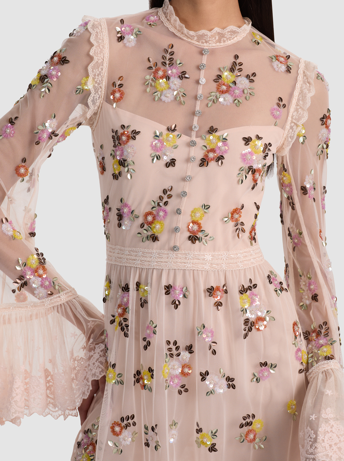 ALLEGRA EMBELLISHED LACE MINI DRESS - PALE PINK image 1 - ALICE + OLIVIA