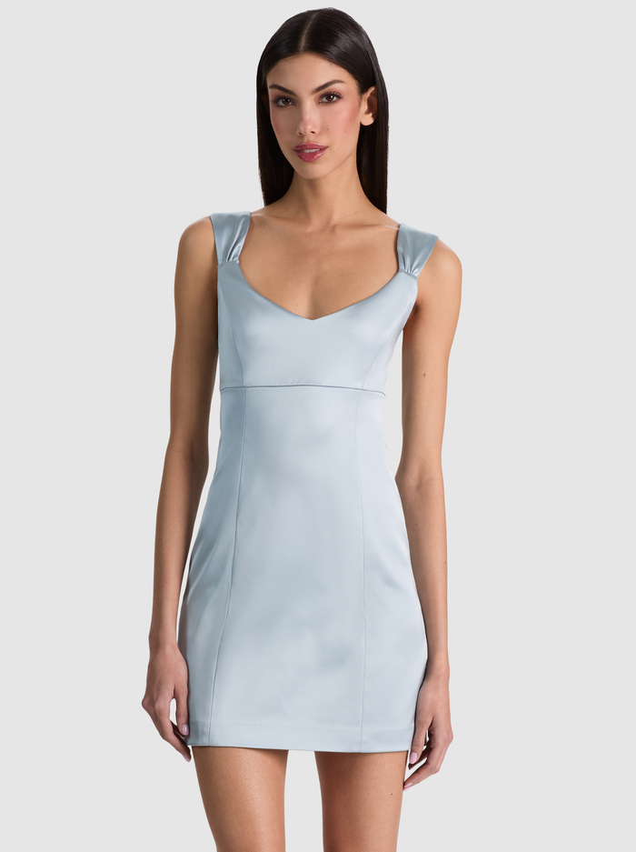 RENEE FITTED MINI DRESS - BLUE BREEZE image 3 - ALICE + OLIVIA