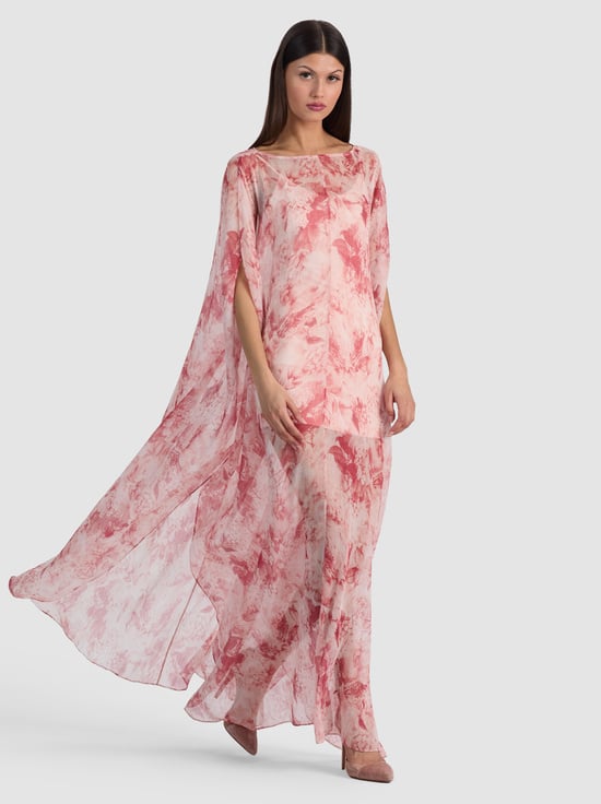 SEA BREEZE ENGLISH ROSE-LINN CAPE MAXI DRESS