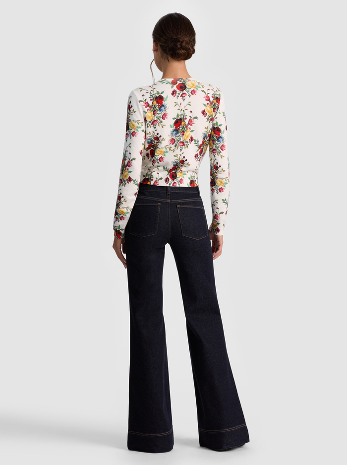 CARSON PRINTED CARDIGAN - GILDED ROSE image 2 - Alice And Olivia