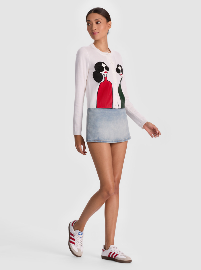 RUTHY STACEFACE CARDIGAN - TWIN STACE image 4 - Alice And Olivia