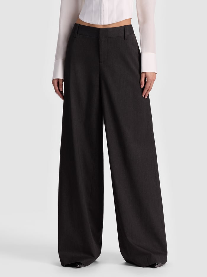 STU BAGGY PANT - CHARCOAL - ALICE + OLIVIA