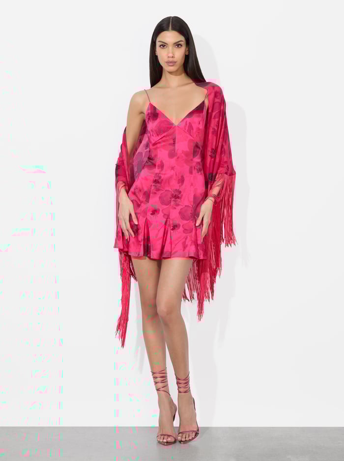 MESHA SHAWL SCARF - FLORAL FLING RASPBERRY image 2 - Alice And Olivia